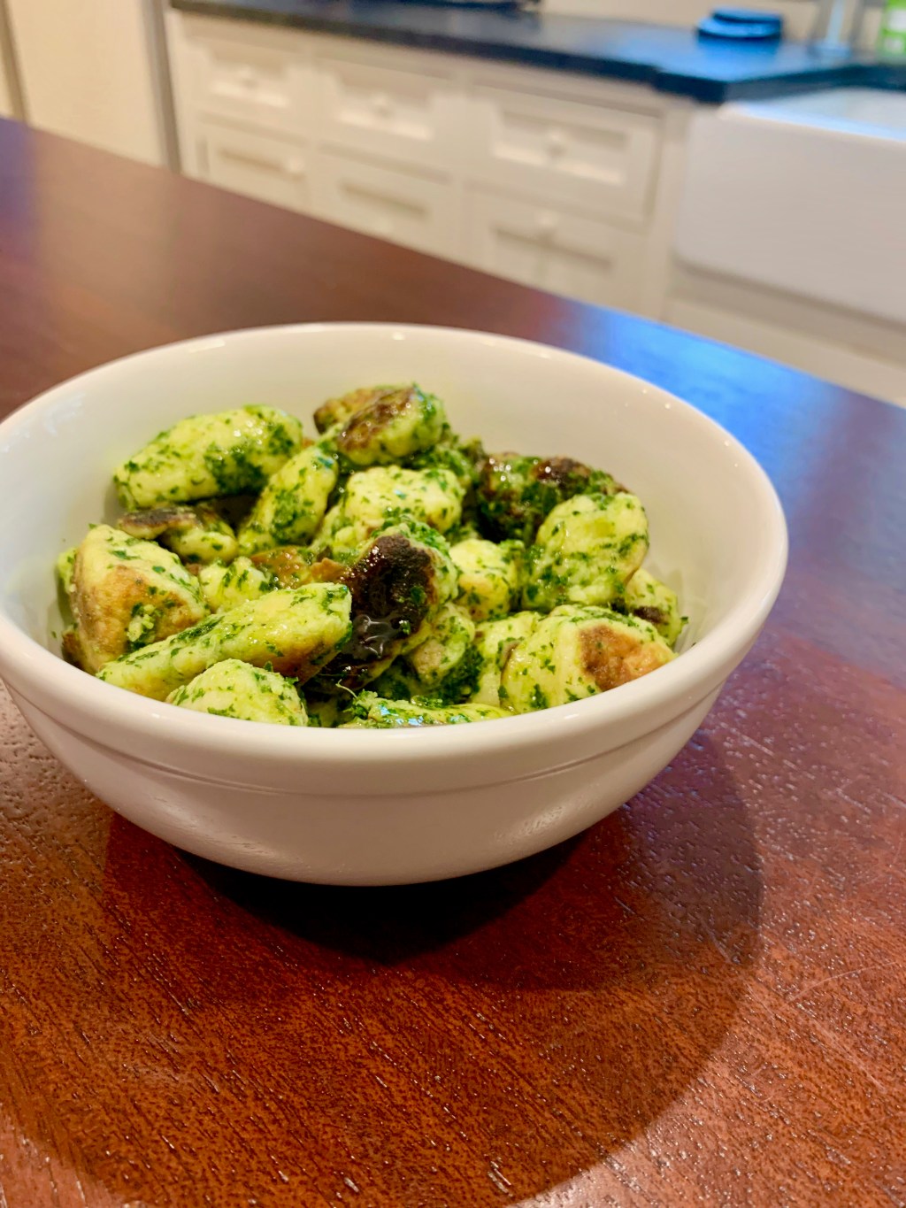 Scratch-made Potato Gnocchi with Kale Pesto